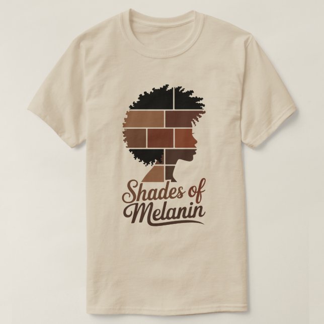  Melanin shad Black Queen | Afro Woman Juneteenth  T-Shirt (Design Front)