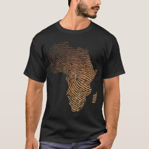 Melanin Shades Africa Map - Africa DNA Fingerprint T-Shirt
