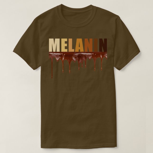 Melanin Shades Chocolate Black Pride Gift T-Shirt (Design Front)