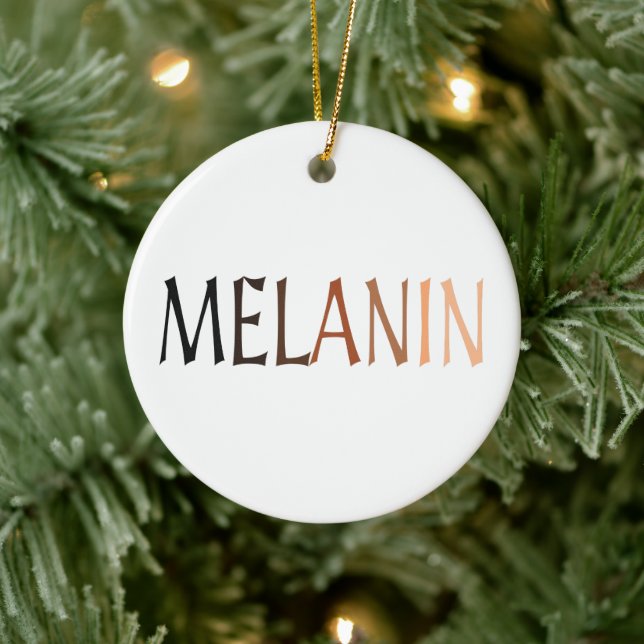MELANIN Shades of Black Ceramic Ornament (Tree)