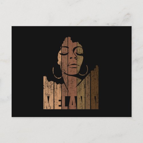 Melanin Shades Of Brown Afro Queen Black History M Announcement Postcard