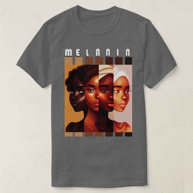 Melanin Shades Women Afrocentric Black Pride 1 T-Shirt (Design Front)