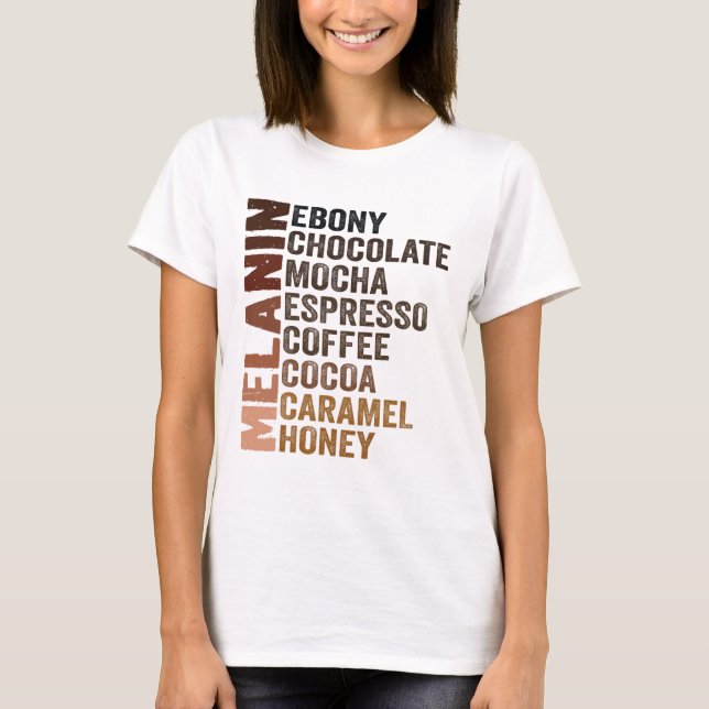 Melanin Shirts Funny Juneteenth Women Black Histor (Front)