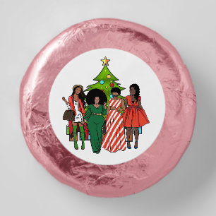 Melanin Sistas Christmas Tree Friendsgiving Sista Dipped Oreo Cookie Favors