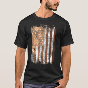 Melanin Us Flag Black Pride Blm Bhm African Americ T-Shirt