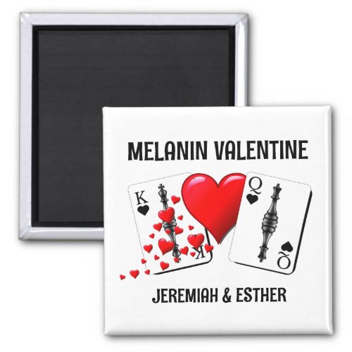 Melanin Valentine BLACK QUEEN KING  Magnet