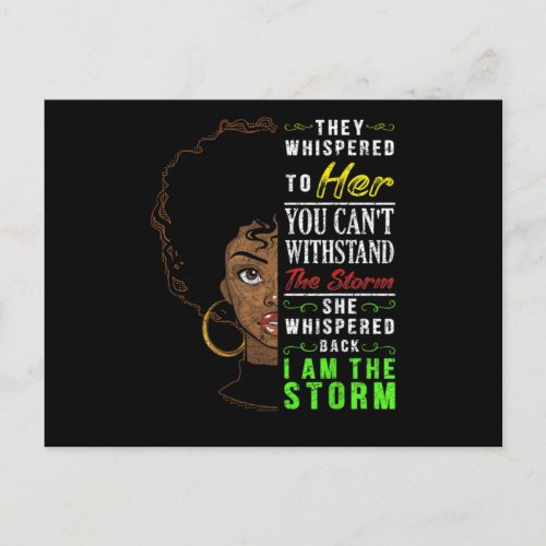 Melanin Women African American Pride Black History Announcement Postcard
