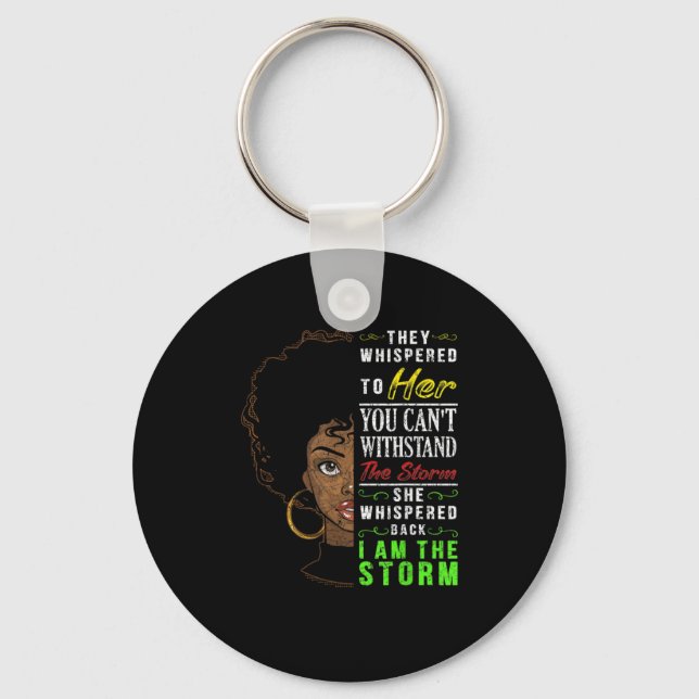 Melanin Women African American Pride Black History Keychain (Front)