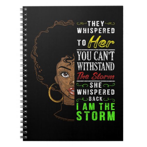 Melanin Women African American Pride Black History Notebook