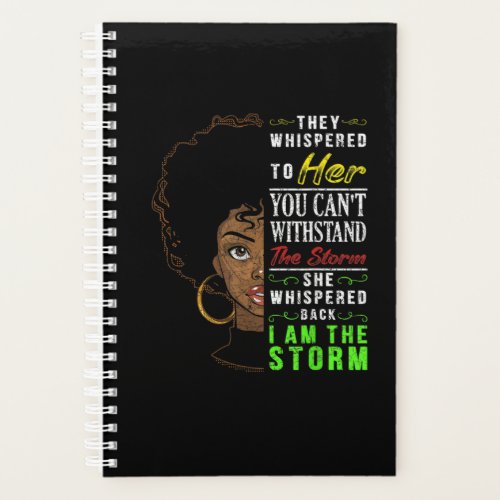 Melanin Women African American Pride Black History Planner