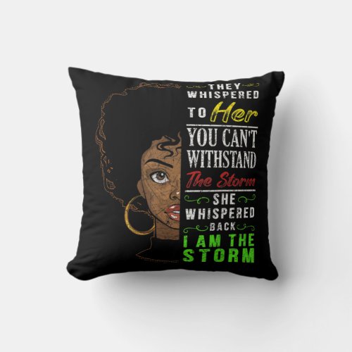 Melanin Women African American Pride Black History Throw Pillow