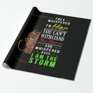 Melanin Women African American Pride Black History Wrapping Paper