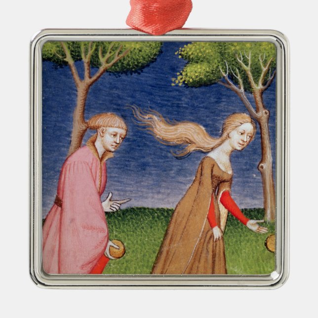 Melanion races against Atalanta Metal Ornament (Front)