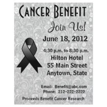 Melanoma Awareness Benefit Gray Floral Flyer