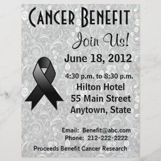 Melanoma Awareness Benefit Gray Floral Flyer