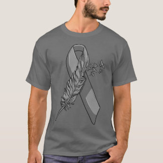 Melanoma Awareness Black Ribbon Birds Fight Hope L T-Shirt