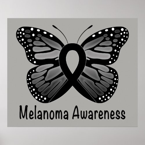 Melanoma Awareness Butterfly Poster