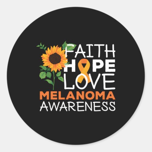 Melanoma Awareness Classic Round Sticker