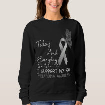 Melanoma Awareness I Support My Hero Butterfly Sweatshirt