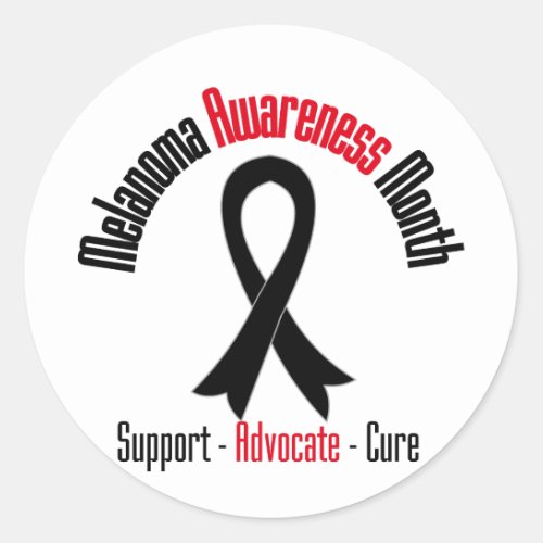 Melanoma Awareness Month _ May Ribbon Classic Round Sticker