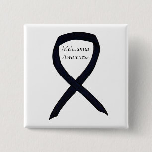 Melanoma Awareness Ribbon Angel Custom Pin