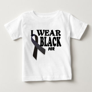 Melanoma Awareness Ribbon I wear Black for logo. Baby T-Shirt