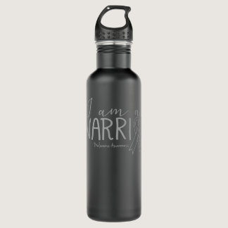 Melanoma Awareness Shirt Skin Cancer I Am A Warrio Stainless Steel Water Bottle