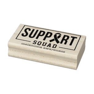 Melanoma Awareness Skin Cancer Support Squad Rubber Stamp