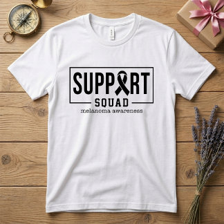 Melanoma Awareness Skin Cancer Support Squad T-Shirt