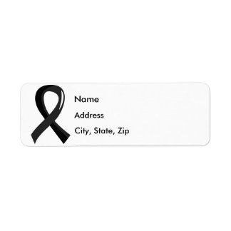 Melanoma Black Ribbon 3 Label