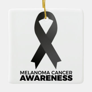 Melanoma Cancer Awareness Ceramic Ornament