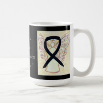 Melanoma Cancer Awareness Ribbon Angel Custom Mug