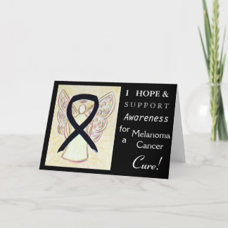 Melanoma Cancer Awareness Ribbon Greeting Card