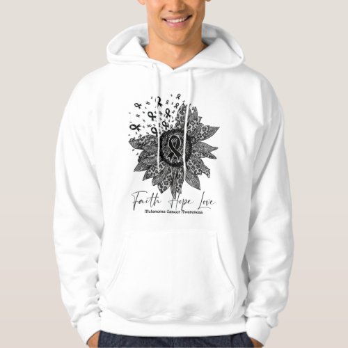 Melanoma Cancer Awareness _ Sunflower faith hope l Hoodie