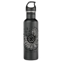 Melanoma Cancer Awareness - sunflower Flower We Do Stainless Steel Water Bottle