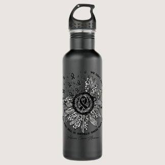 Melanoma Cancer Awareness - sunflower Flower We Do Stainless Steel Water Bottle