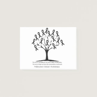 melanoma cancer awareness tree post-it notes