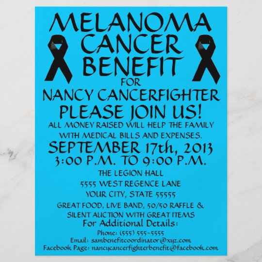 Melanoma Cancer Benefit Flyer | Zazzle.com