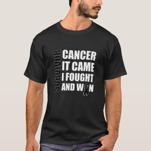 Melanoma Cancer Fight Cancer Ribbon T_Shirt