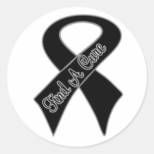 Melanoma Cancer Find a Cure Classic Round Sticker