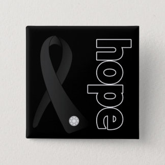 Melanoma Cancer Hope Ribbon Pinback Button