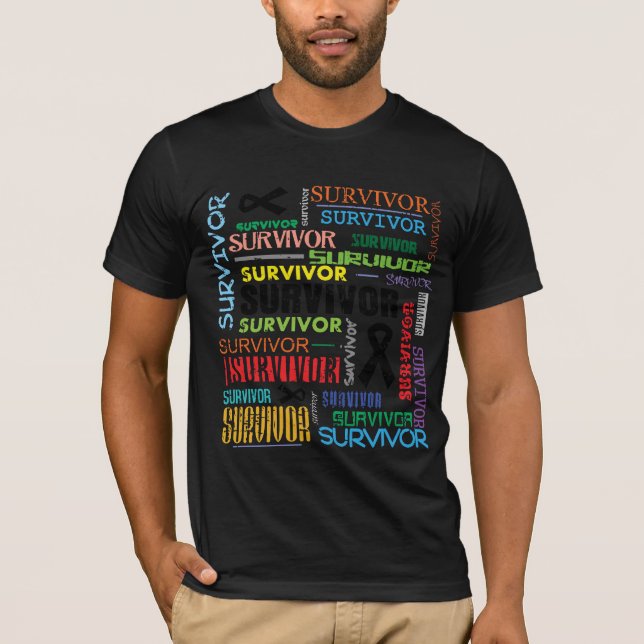Melanoma Cancer Survivor Collage.png T-Shirt (Front)