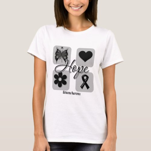 Melanoma Hope Love Inspire Awareness T_Shirt