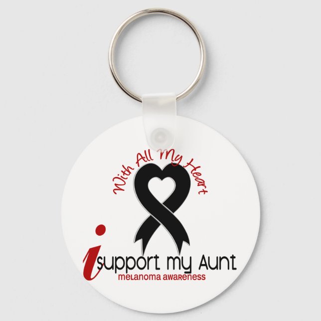Melanoma I Support My Aunt Keychain (Front)