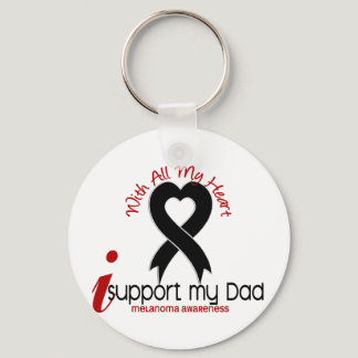 Melanoma I Support My Dad Keychain