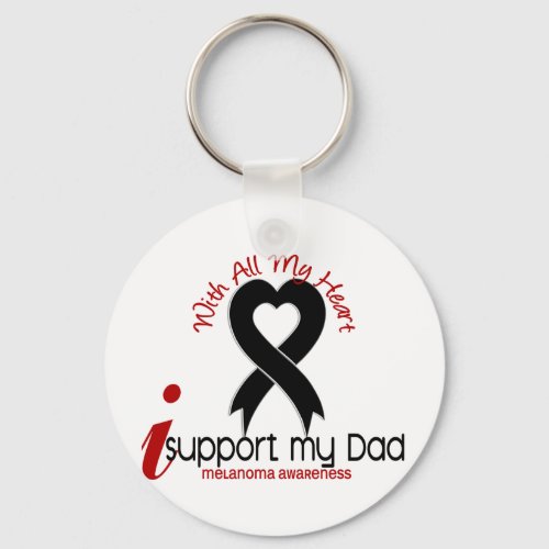 Melanoma I Support My Dad Keychain