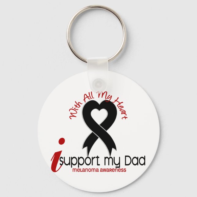 Melanoma I Support My Dad Keychain (Front)