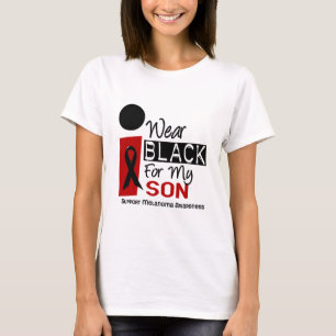Melanoma I Wear Black For My Son 9 T-Shirt