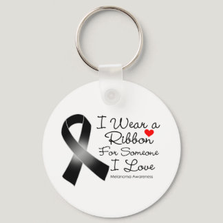Melanoma Ribbon Someone I Love Keychain