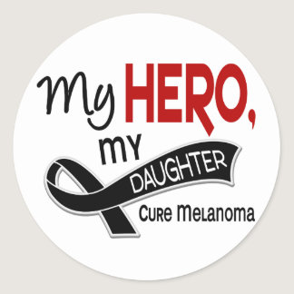 Melanoma Skin Cancer MY HERO MY DAUGHTER 42 Classic Round Sticker